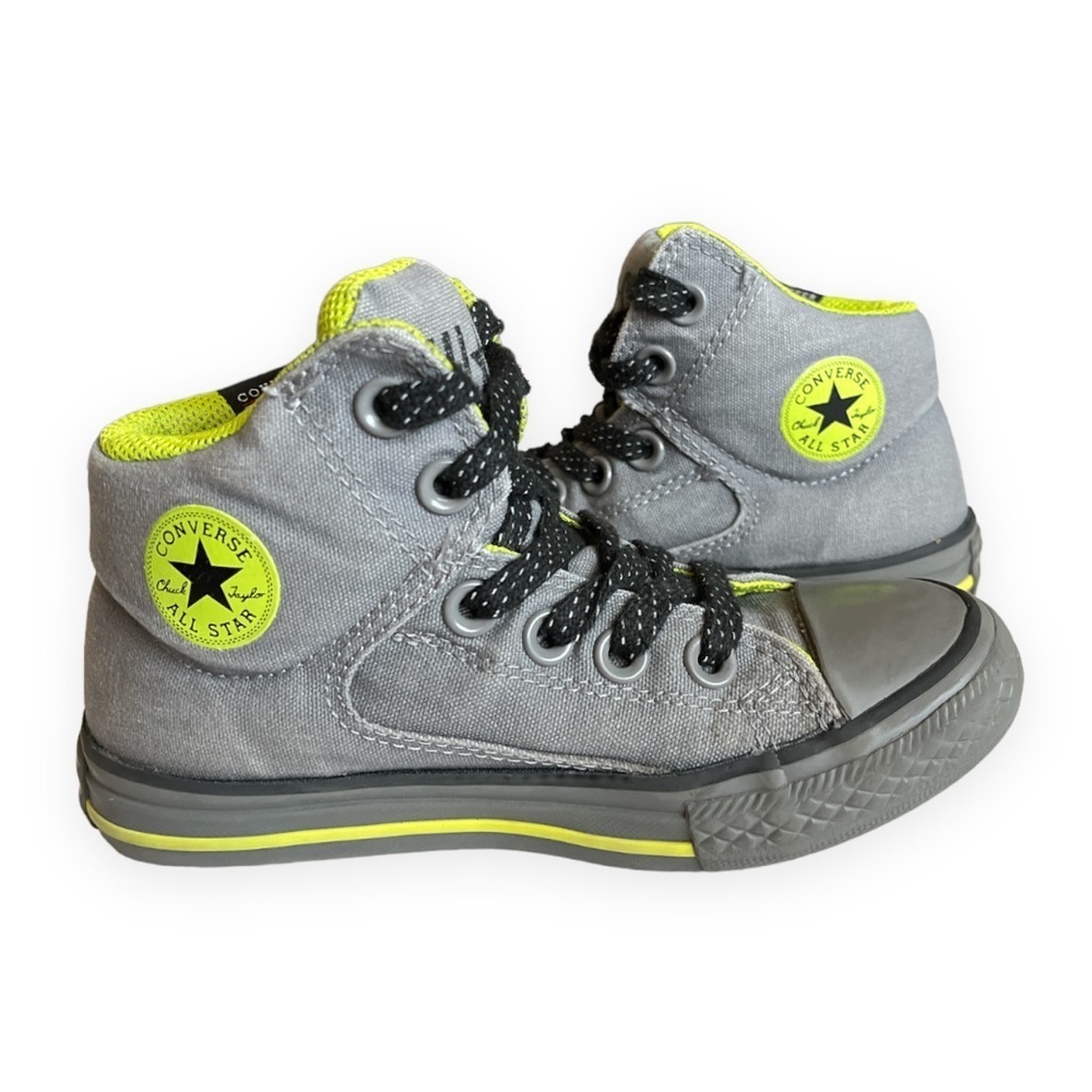 Converse All Star Chuck Taylor Unisex Size 12 Gray Lime Green Shoes